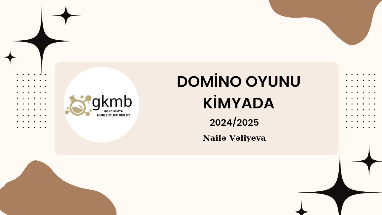 Domino kimyada -Qeyri üzvi birləşmələrin əsas sinifləri.Nailə Vəliyeva